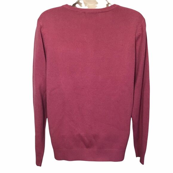 Vintage Pearl Button Floral Rosette Appliqué Rockabilly Cardigan Pink Sz M - Picture 3 of 12